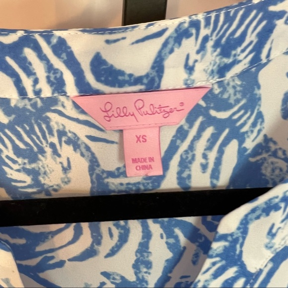 Lilly Pulitzer Gramercy Blue and White Tank Top, size XS - Picture 3 of 8